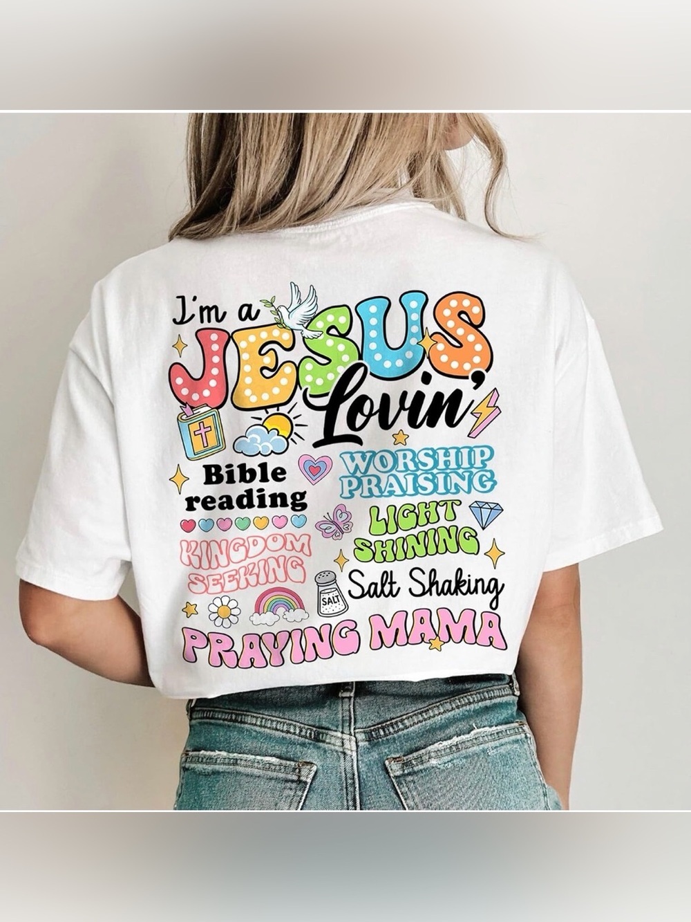 New  XL  Jesus Lovin Bible Reading Praying Moma Tee Shirt